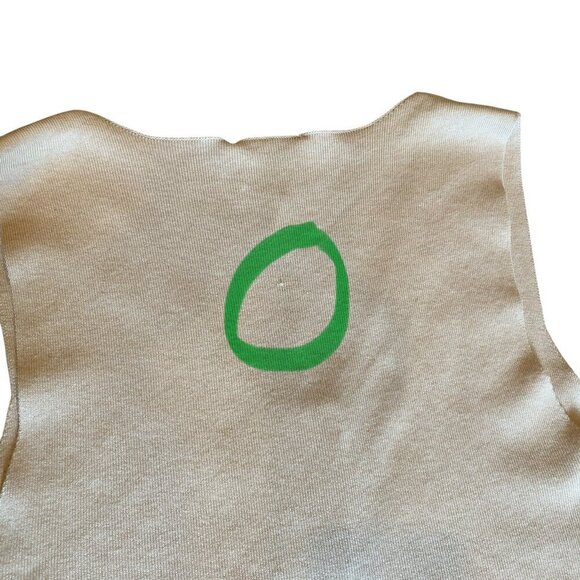 Pink Rose 2-Piece Vest/Pants Loungewear Knit Set Sz M Light Beige #107K - Picture 6 of 11